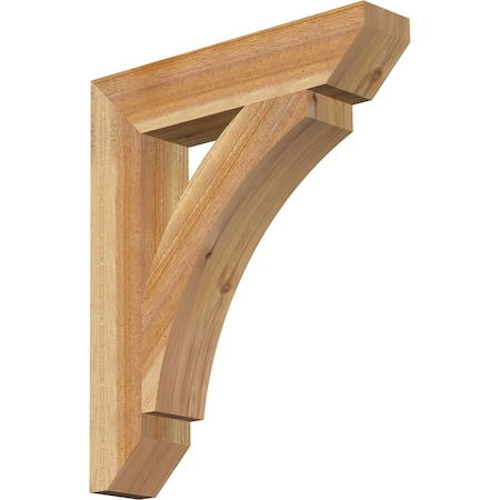 Ekena Millwork Thorton Slat Rough Sawn Bracket, Western Red Cedar, 4"W x 20"D x 24"H BKT04X20X24THR06RWR